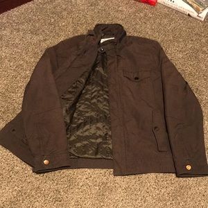 Kenneth Cole New York Mens Medium Army Jacket With Inside Pockets, Minor Damage